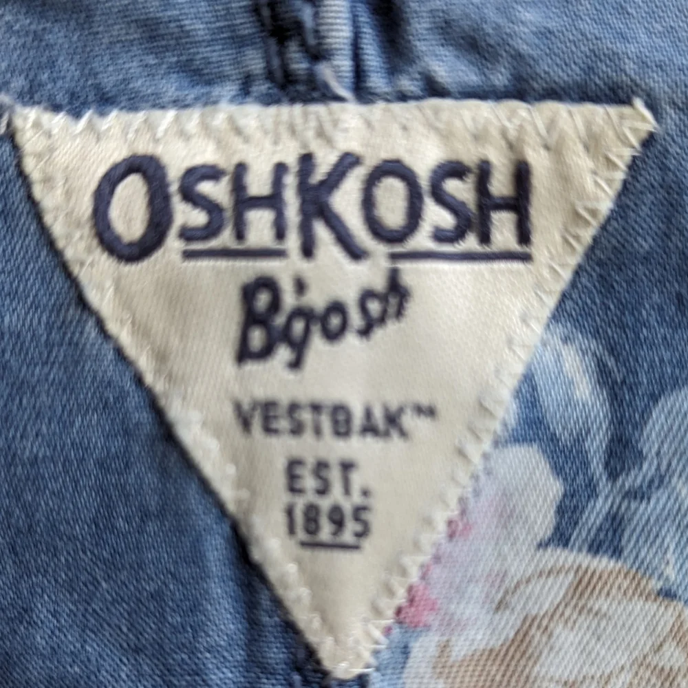 NWT OshKosh B'gosh Vestbak Overall Floral Denim Jumper Size 3T